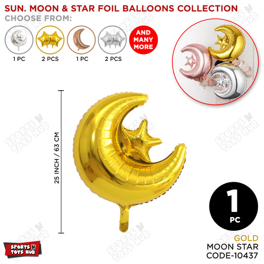 Moon & Star Foil Balloon