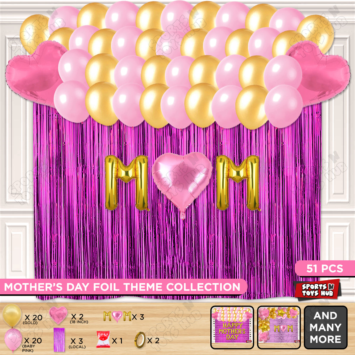 M♡m Foil Letter Curtain Theme Collection