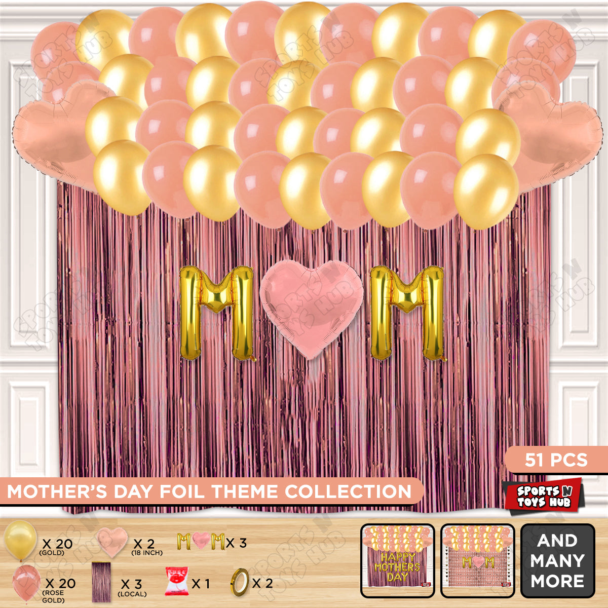 M♡m Foil Letter Curtain Theme Collection