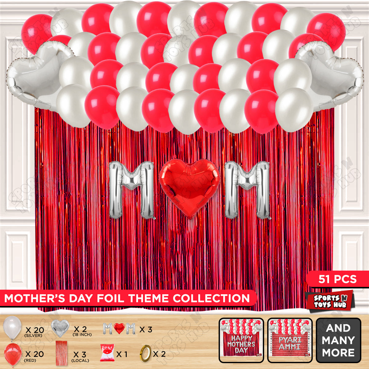 M♡m Foil Letter Curtain Theme Collection