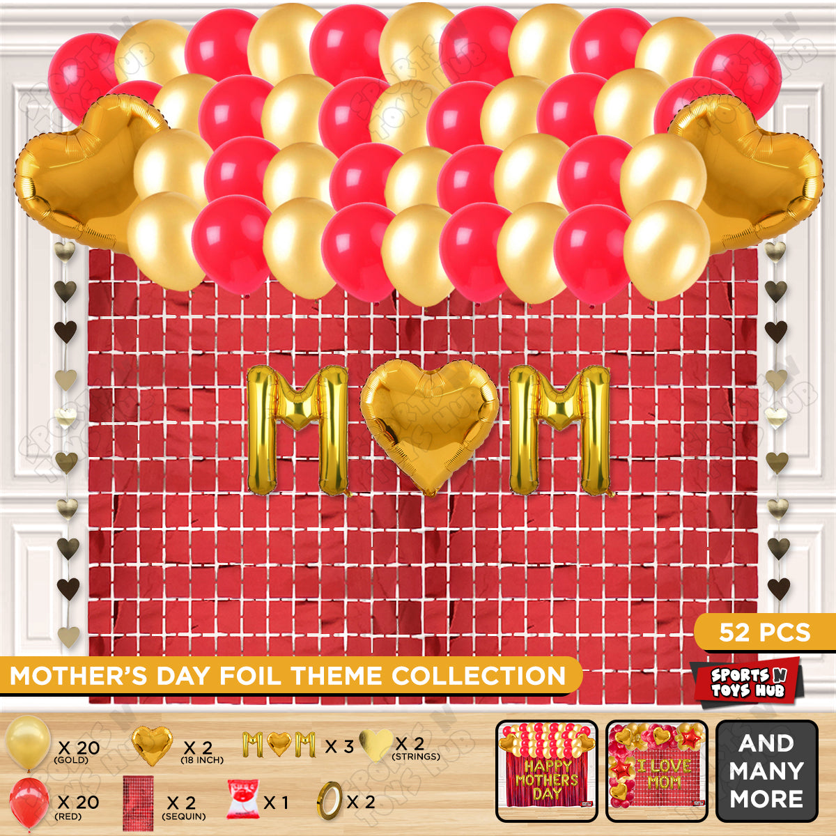 M♡m Foil Letter Rectangle Curtain Theme Collection