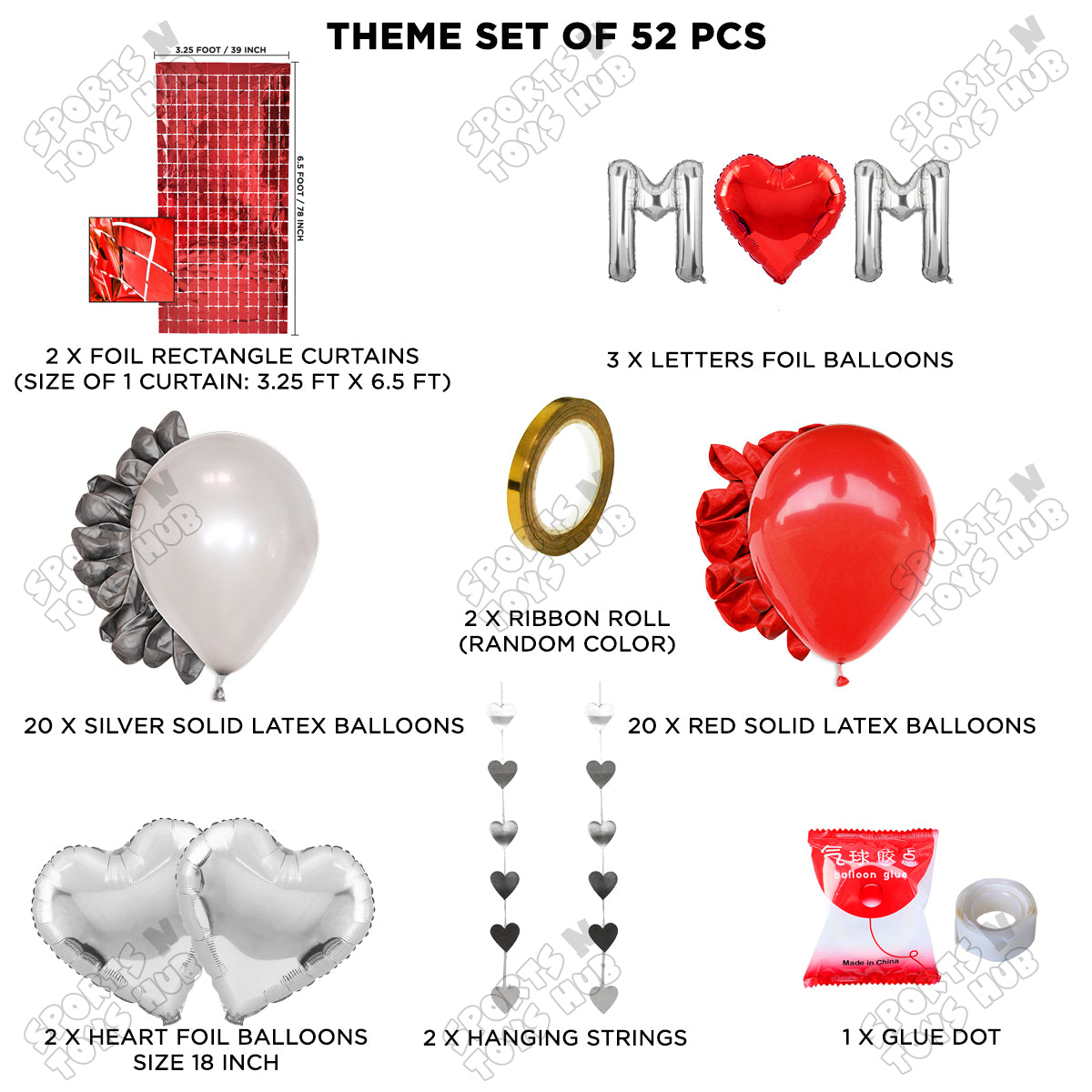 M♡m Foil Letter Rectangle Curtain Theme Collection