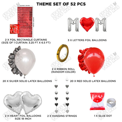 M♡m Foil Letter Rectangle Curtain Theme Collection