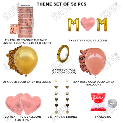 M♡m Foil Letter Rectangle Curtain Theme Collection