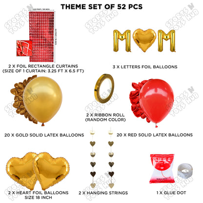 M♡m Foil Letter Rectangle Curtain Theme Collection