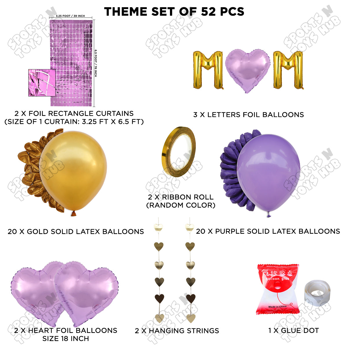 M♡m Foil Letter Rectangle Curtain Theme Collection