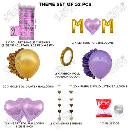 M♡m Foil Letter Rectangle Curtain Theme Collection