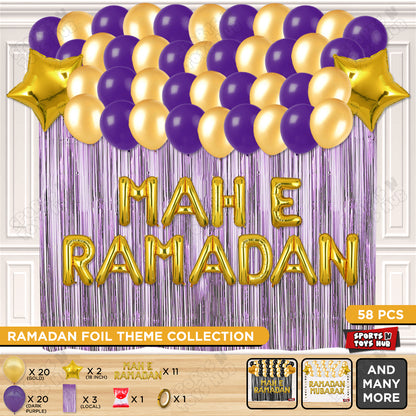 Mah E Ramadan Foil Balloon Curtain Theme Collection