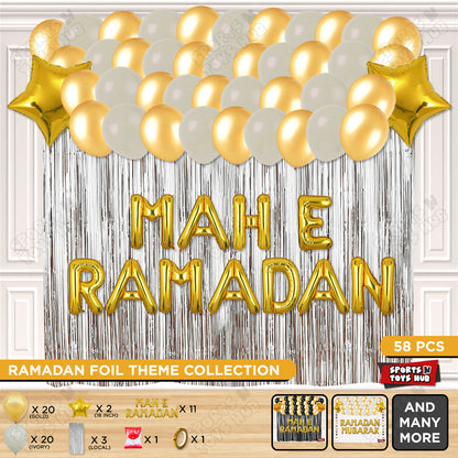 Mah E Ramadan Foil Balloon Curtain Theme Collection