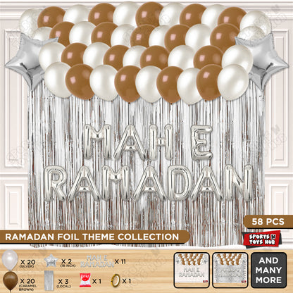 Mah E Ramadan Foil Balloon Curtain Theme Collection