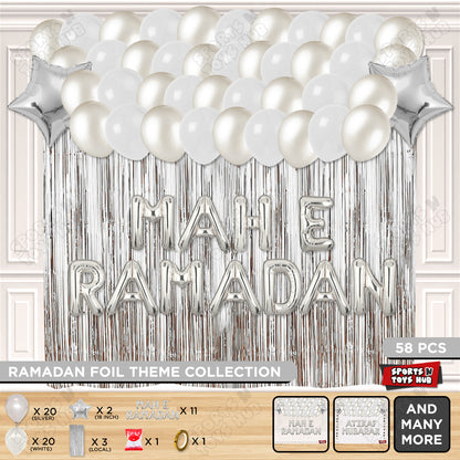 Mah E Ramadan Foil Balloon Curtain Theme Collection