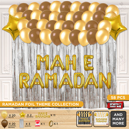 Mah E Ramadan Foil Balloon Curtain Theme Collection