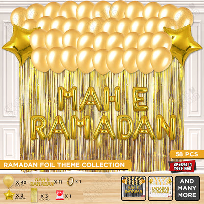 Mah E Ramadan Foil Balloon Curtain Theme Collection