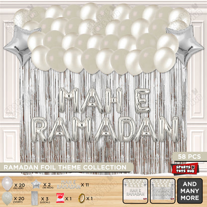 Mah E Ramadan Foil Balloon Curtain Theme Collection