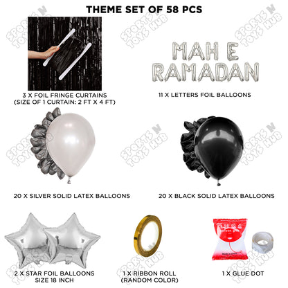 Mah E Ramadan Foil Balloon Curtain Theme Collection