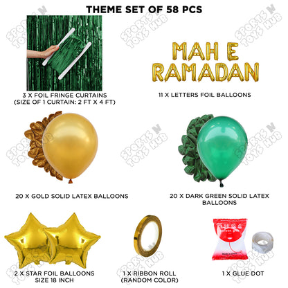 Mah E Ramadan Foil Balloon Curtain Theme Collection