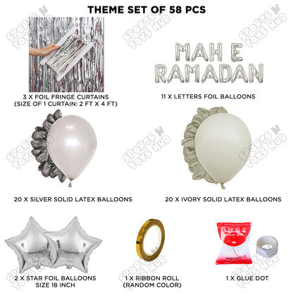 Mah E Ramadan Foil Balloon Curtain Theme Collection