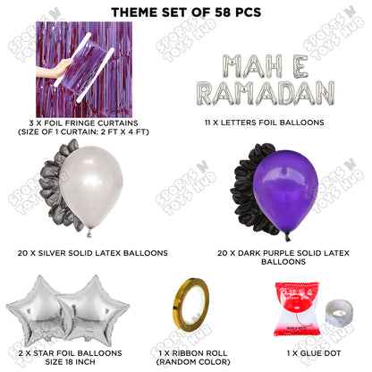 Mah E Ramadan Foil Balloon Curtain Theme Collection