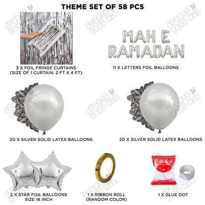 Mah E Ramadan Foil Balloon Curtain Theme Collection