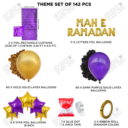 Mah E Ramadan Foil Balloon Arch Theme Collection