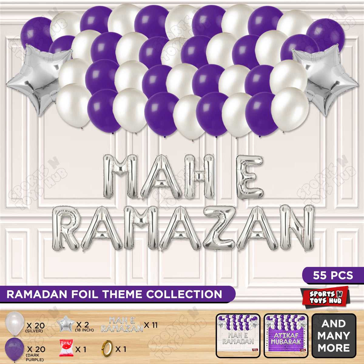 Mah E Ramazan Foil Balloon Garland Theme Collection