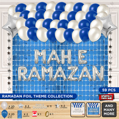 Mah E Ramazan Foil Balloon Rectangle Curtain Theme Collection
