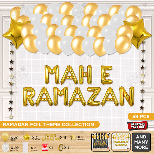 Mah E Ramazan Foil Balloon Rectangle Curtain Theme Collection