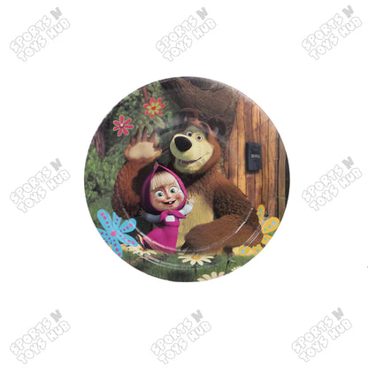 Printed Cartoon Character Masha The Bear Disposable Plates - Pack Of 10