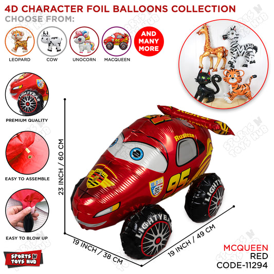 4D Mc-Queen Foil Balloon - 54x35 CM