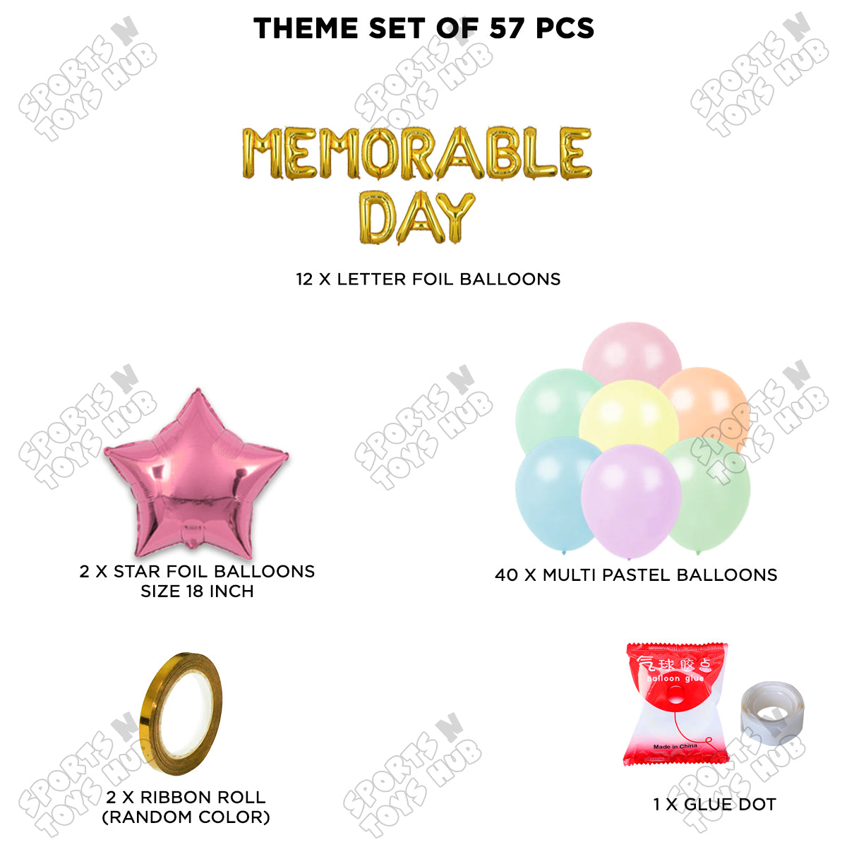 Memorable Day Foil Letters Theme Collection
