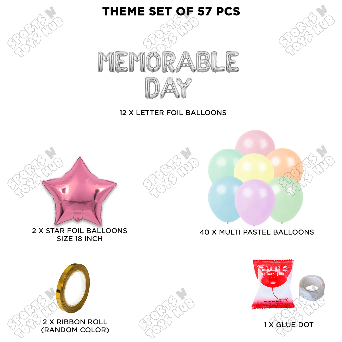 Memorable Day Foil Letters Theme Collection
