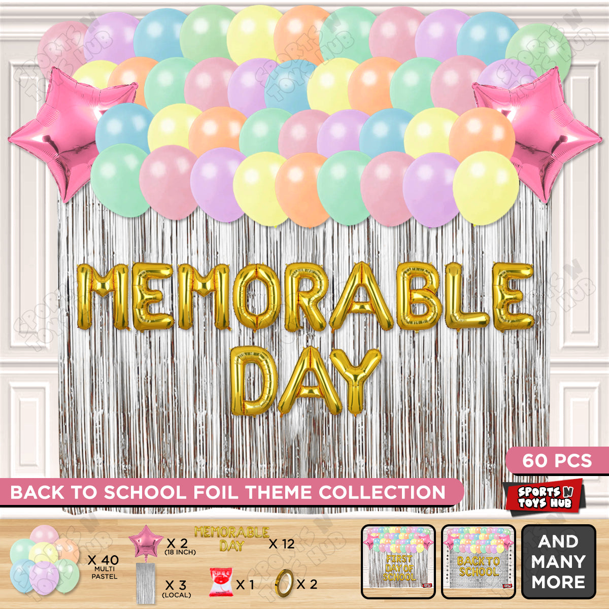 Memorable Day Foil Letters Theme Collection