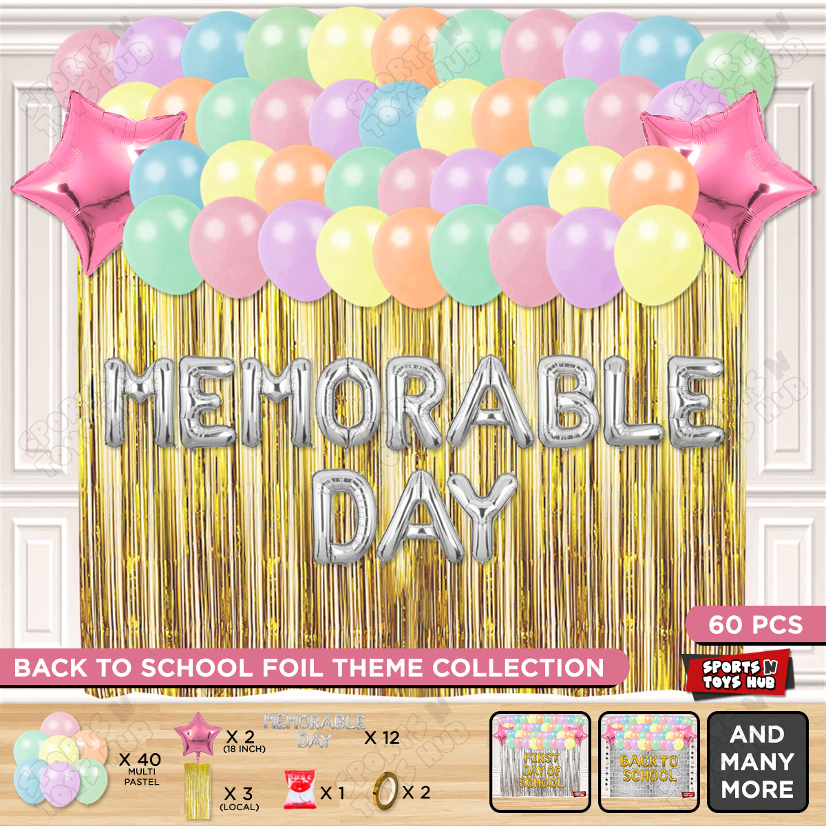 Memorable Day Foil Letters Theme Collection