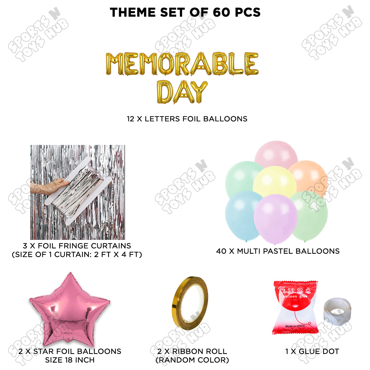 Memorable Day Foil Letters Theme Collection