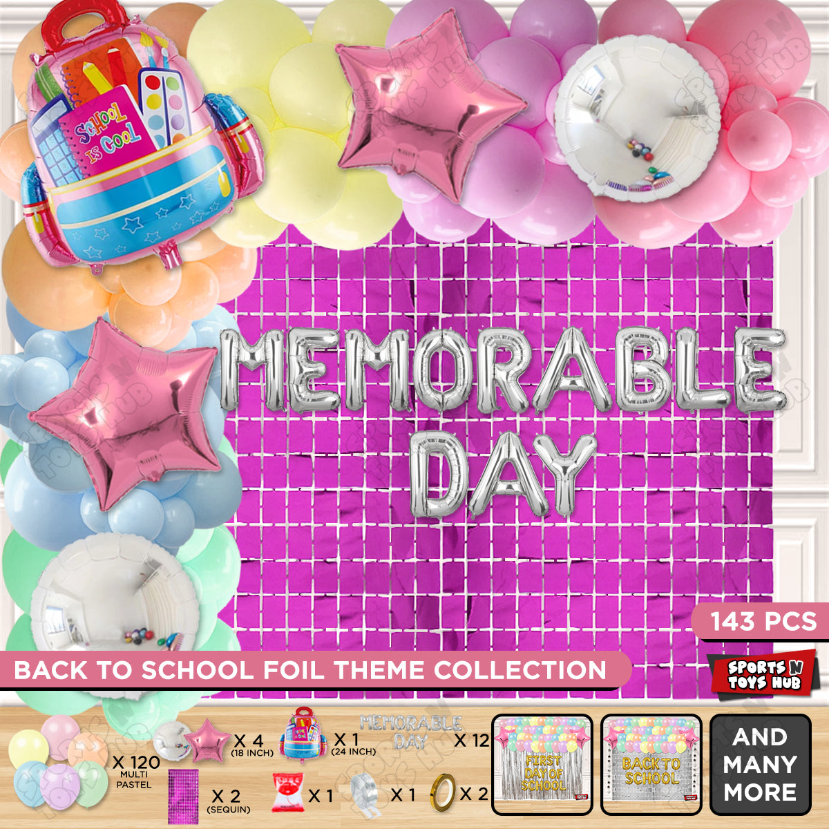 Memorable Day Foil Letters Theme Collection