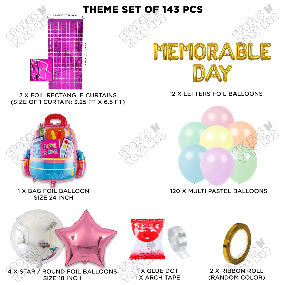Memorable Day Foil Letters Theme Collection