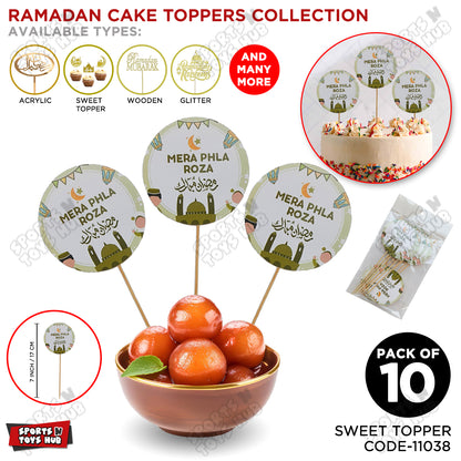 Mera Phela Roza - Printed Card Sweet Toppers - 10 Pcs