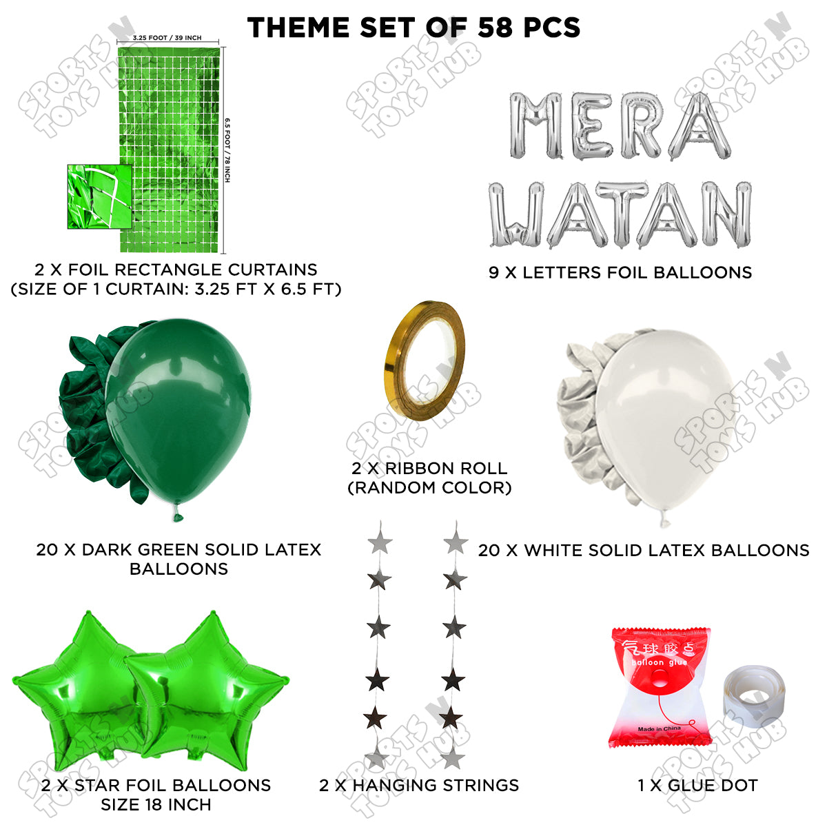 Mera Watan Foil Letters Theme Collection