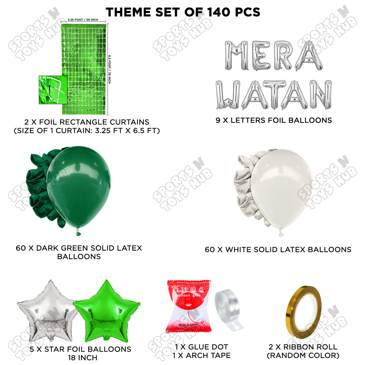 Mera Watan Foil Letters Theme Collection