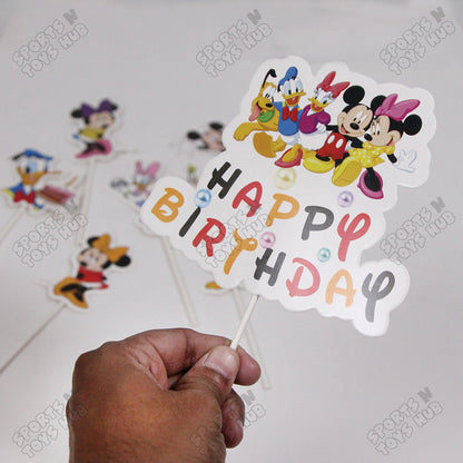 Cartoon Characters Mic-key M0use Family Cake Topper - 8 Pcs