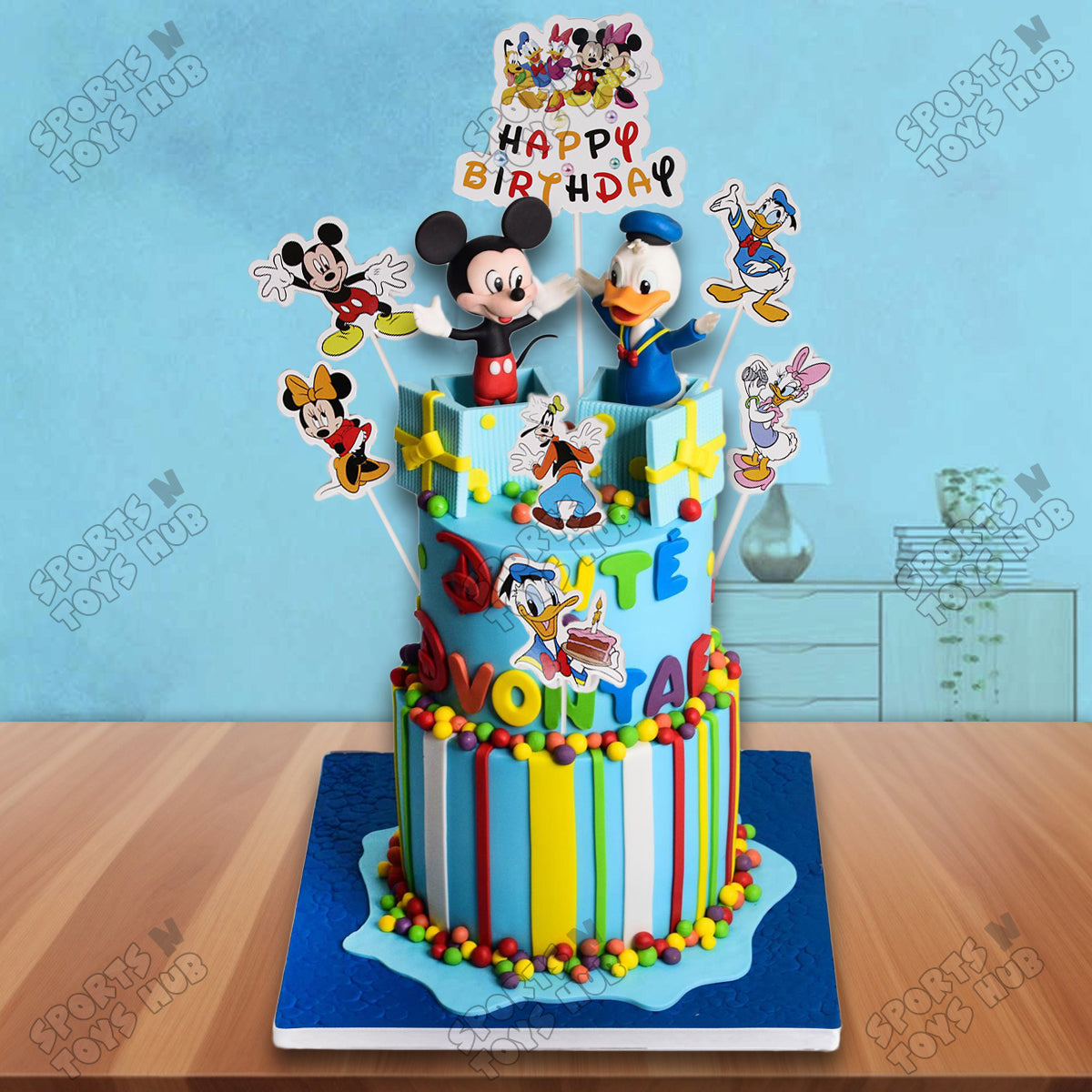 Cartoon Characters Mic-key M0use Family Cake Topper - 8 Pcs