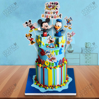 Cartoon Characters Mic-key M0use Family Cake Topper - 8 Pcs