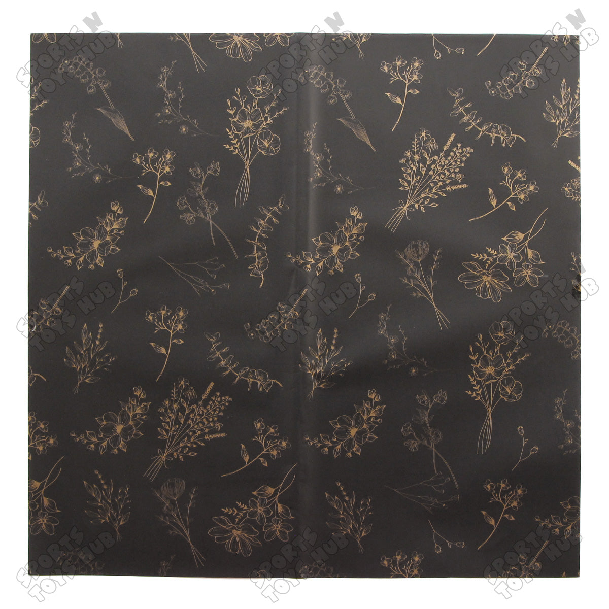 Midnight Floral Bloom Solid Opaque Floral Bouquet Wrapping Sheets