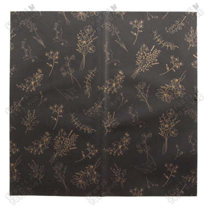 Midnight Floral Bloom Solid Opaque Floral Bouquet Wrapping Sheets