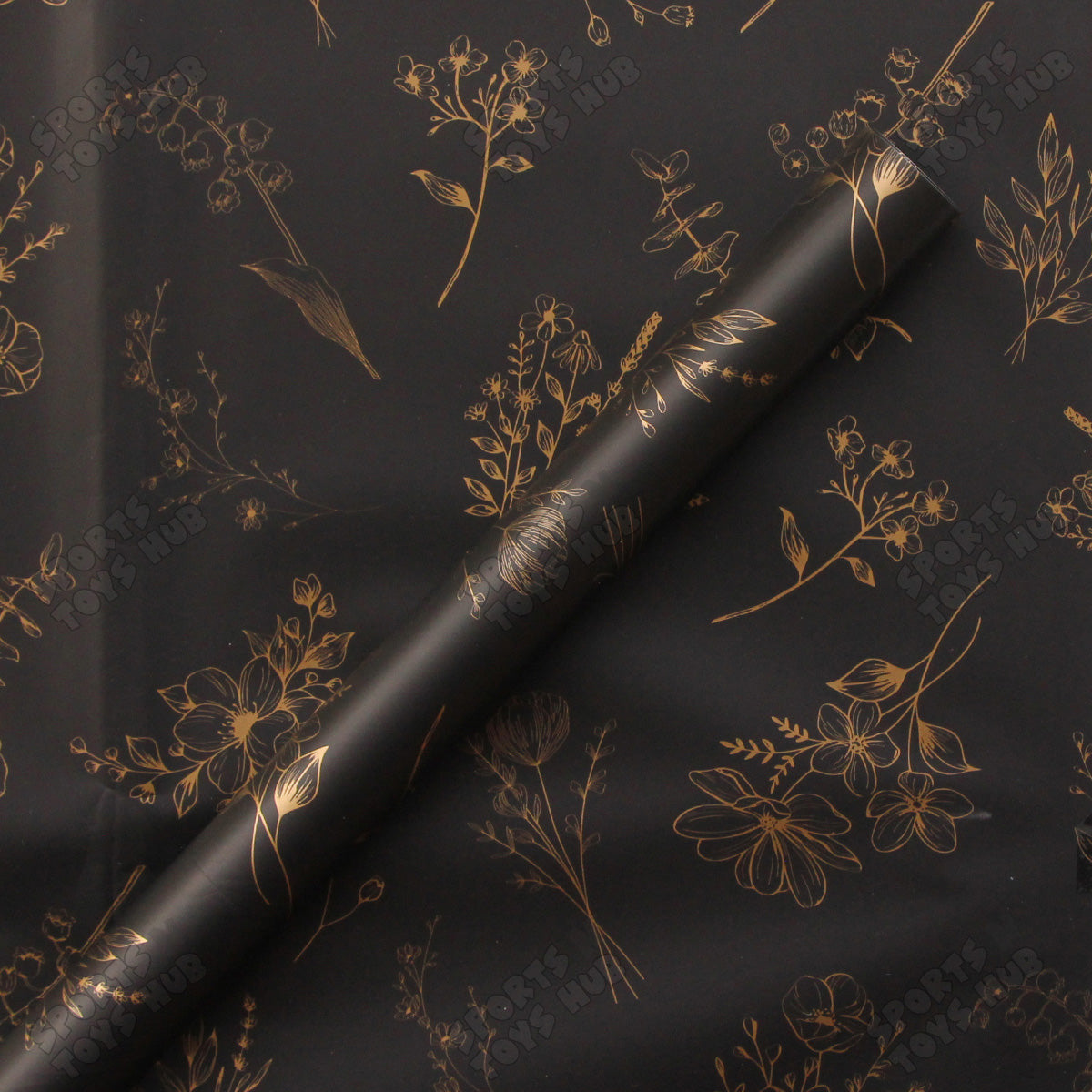 Midnight Floral Bloom Solid Opaque Floral Bouquet Wrapping Sheets