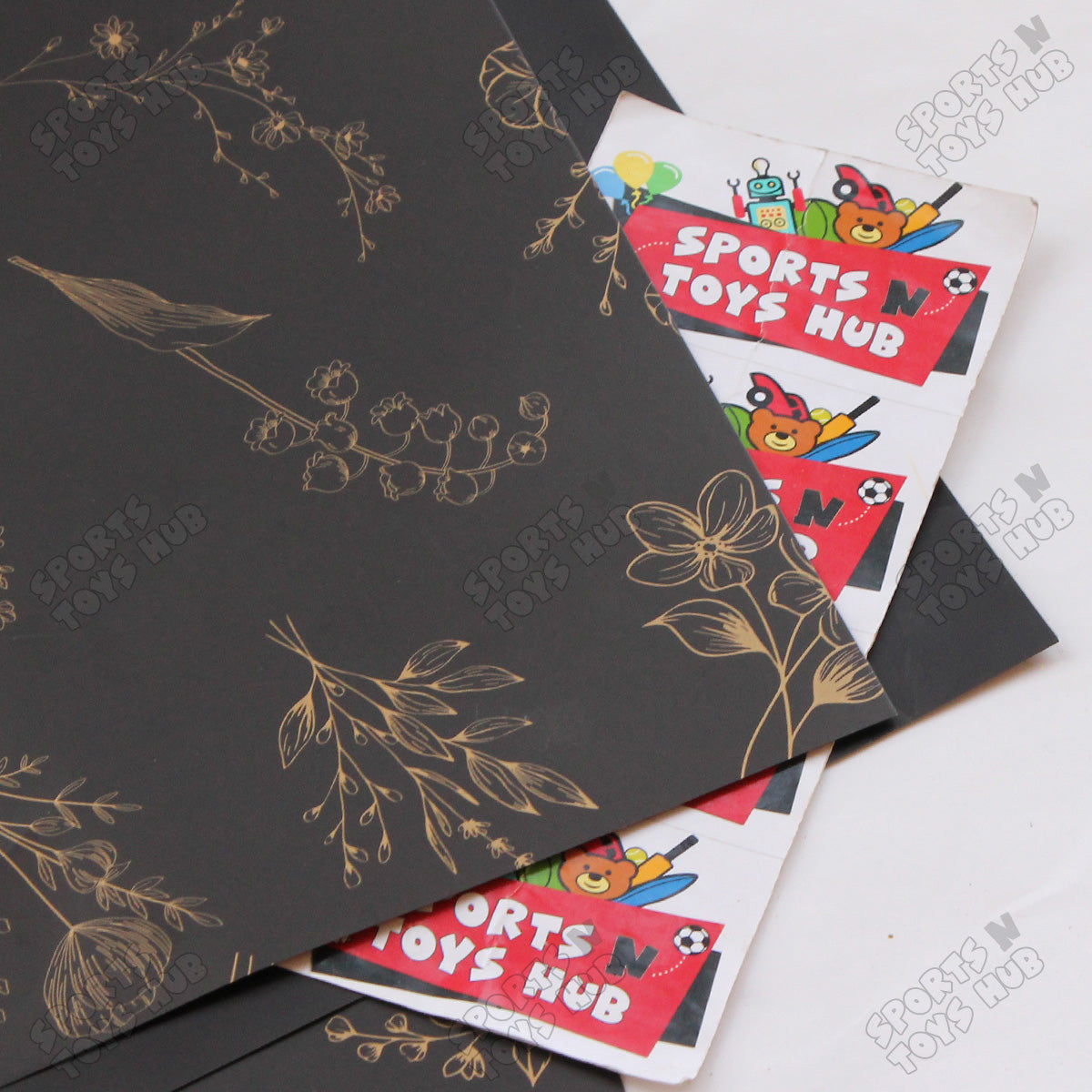 Midnight Floral Bloom Solid Opaque Floral Bouquet Wrapping Sheets