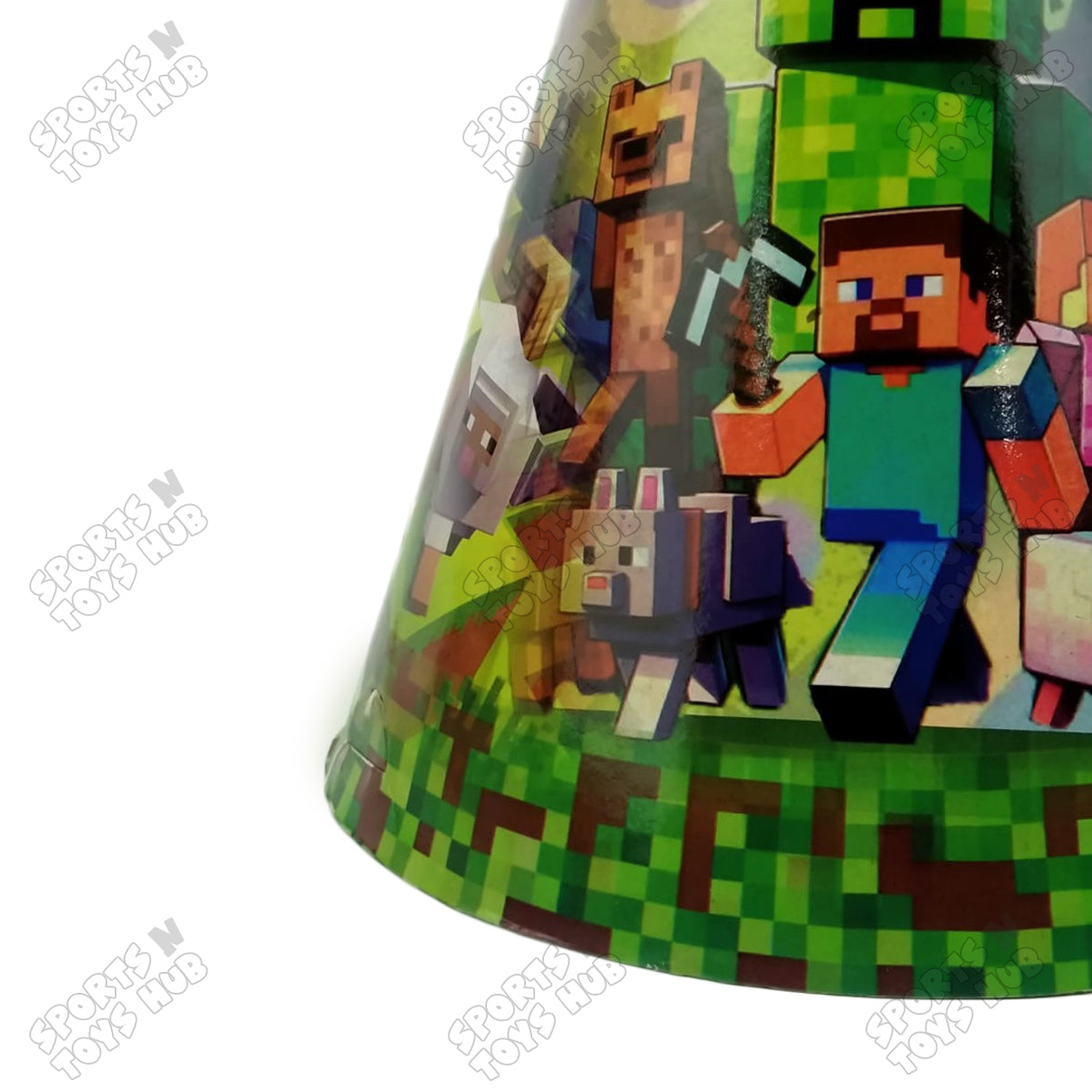 6 Pcs Happy Birthday Minecraft Printed Caps