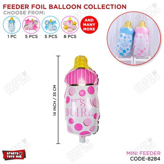Its A Girl Mini Feeder Foil Balloon