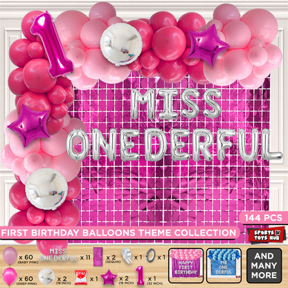 Mr & Miss One Derful Foil Letter Arch Theme