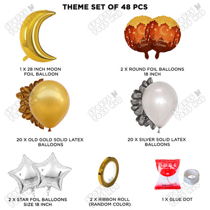 Ramadan Mubarak Foil Balloon Set Theme Collection